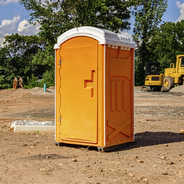 can i customize the exterior of the portable restrooms with my event logo or branding in Livermore Falls